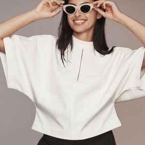 Maeve Mock-neck Batwing Top